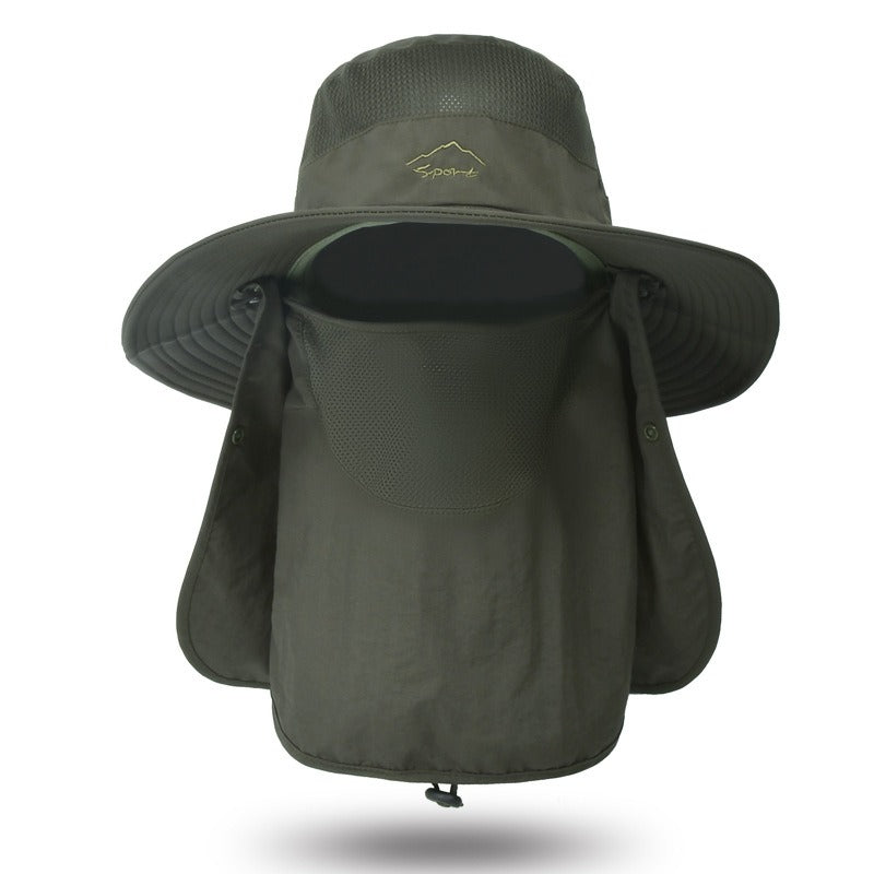 Fisherman's Hat Male Sunshade Hat Summer Outdoor Quick-Drying Sunscreen Fishing Breathable Sun Hat