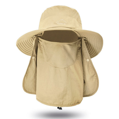 Fisherman's Hat Male Sunshade Hat Summer Outdoor Quick-Drying Sunscreen Fishing Breathable Sun Hat