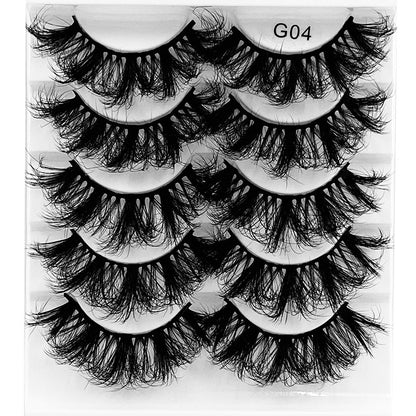 5 Pairs Of New Style Fake Eyelashes Of Fried Hair 8D FLUFFY beauty