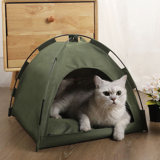 Summer Cooling Mat Outdoor Pet Nest Tent Breathable Foldable Solid Color Simple Pet Cage