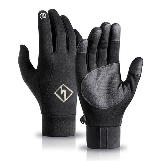 Outdoor Sports Warm Gloves Winter Windproof With Fleece Thickened Fitness Non-Slip Driving Touch Screen Cycling Gloves