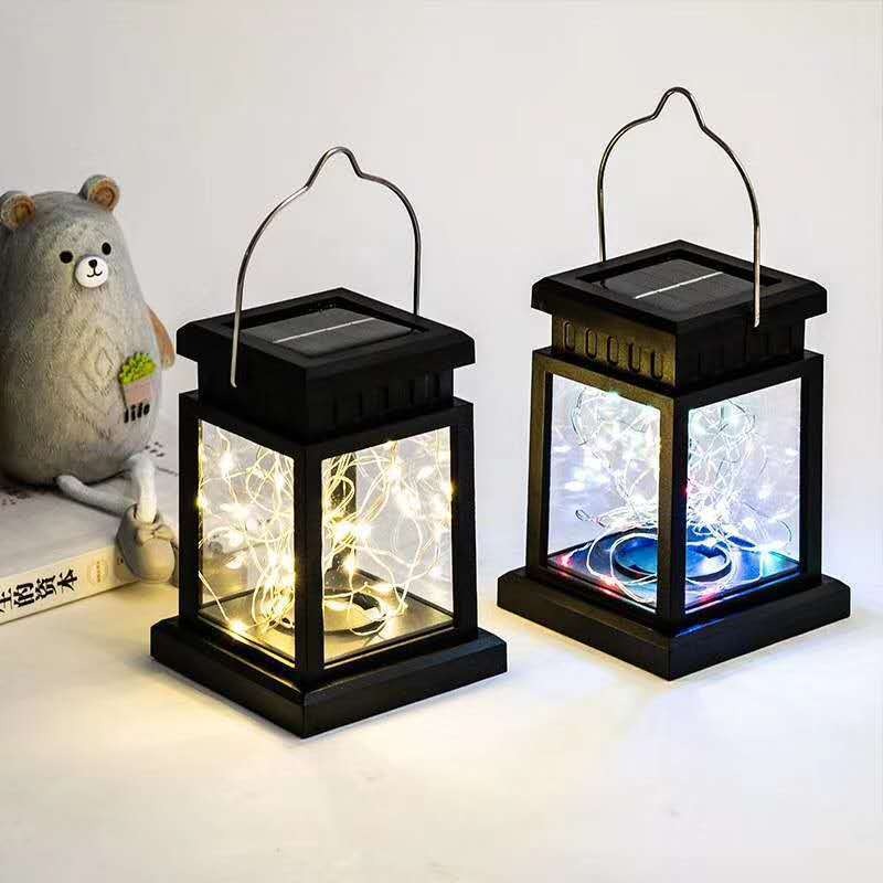 Solar Retro Palace Lamp Atmosphere Landscape Garden Outdoor Waterproof Wall Hanging Courtyard Star Candle Wind Lamp