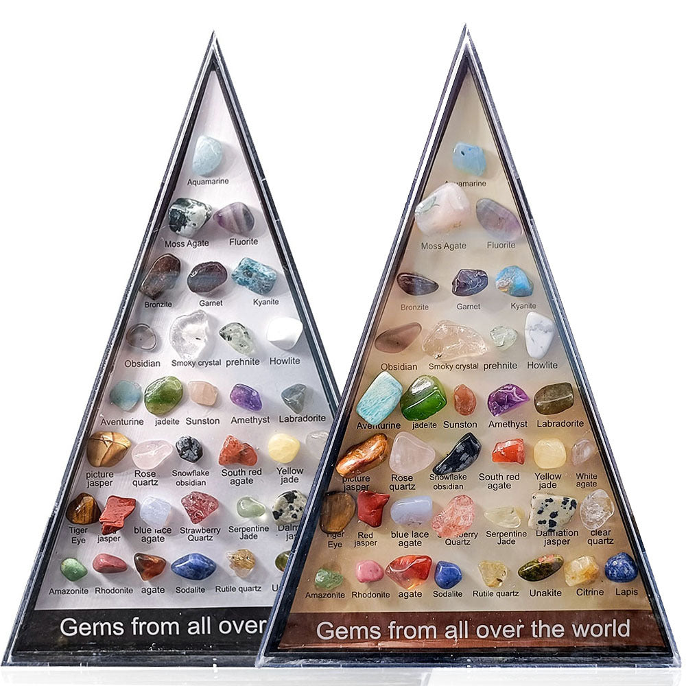 36 PCS/Box Natural Healing Crystals Mineral Specimens Irregular Tumbled Stones Rock Collection Box