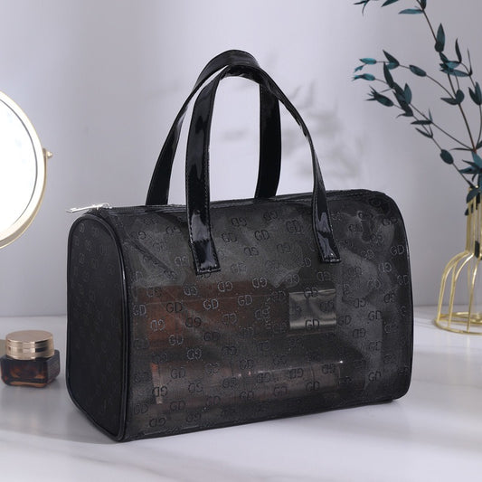 New Mesh Handbag Female Light Luxury Portable Large-Capacity Makeup Bag Multifunctional Storage Bag
