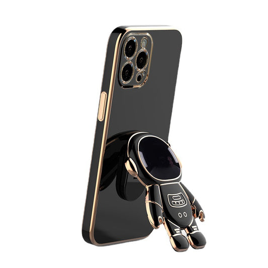6D  Astronaut Bracket Apple 13ProMax Mobile Phone Case Comes With Lens Film Suitable For iPhone12 Protective Soft Case