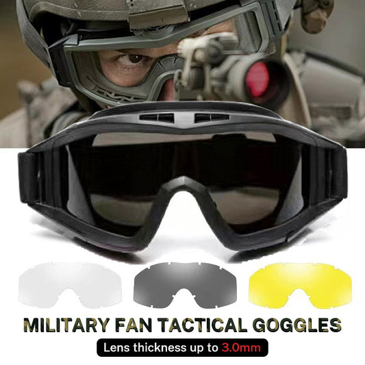 Military Tactical Goggles Outdoor Windproof Sports Army Airsoft Shooting Glasses Cycling Mountaineering Eyewear UV400