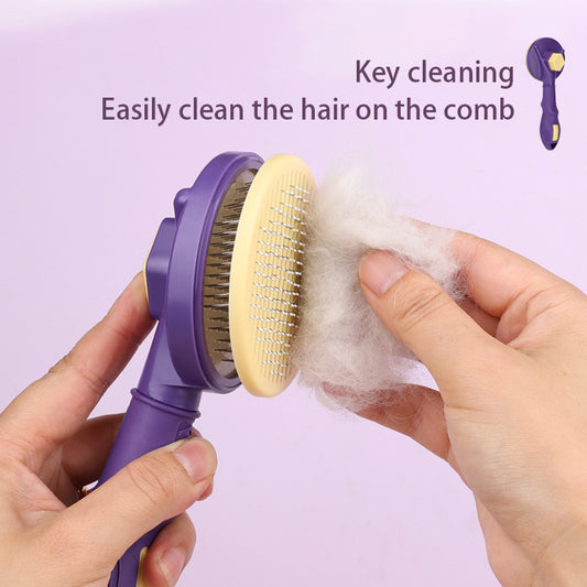 Pet Comb Automatic Hair Removal Comb Cat Comb Hair Removal Beauty Self Cleaning Pet Comb Supplies