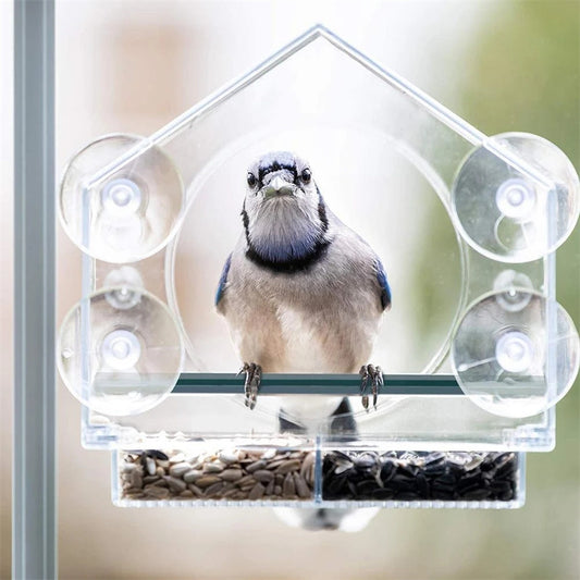 Bird Keeper Exquisite Fashion Leisure Portable House Plexiglass Plastic Feeder Acrylic Feeder