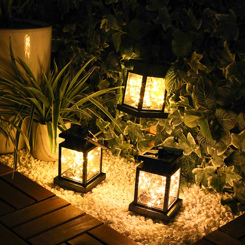Solar Retro Palace Lamp Atmosphere Landscape Garden Outdoor Waterproof Wall Hanging Courtyard Star Candle Wind Lamp